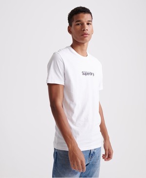 Superdry Core Logo Essential Férfi Pólók Fehér | GQYNC3182